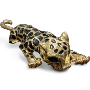 Vintage Rare Leopard Brooch W/Articulated/Retractable Tail 🔥